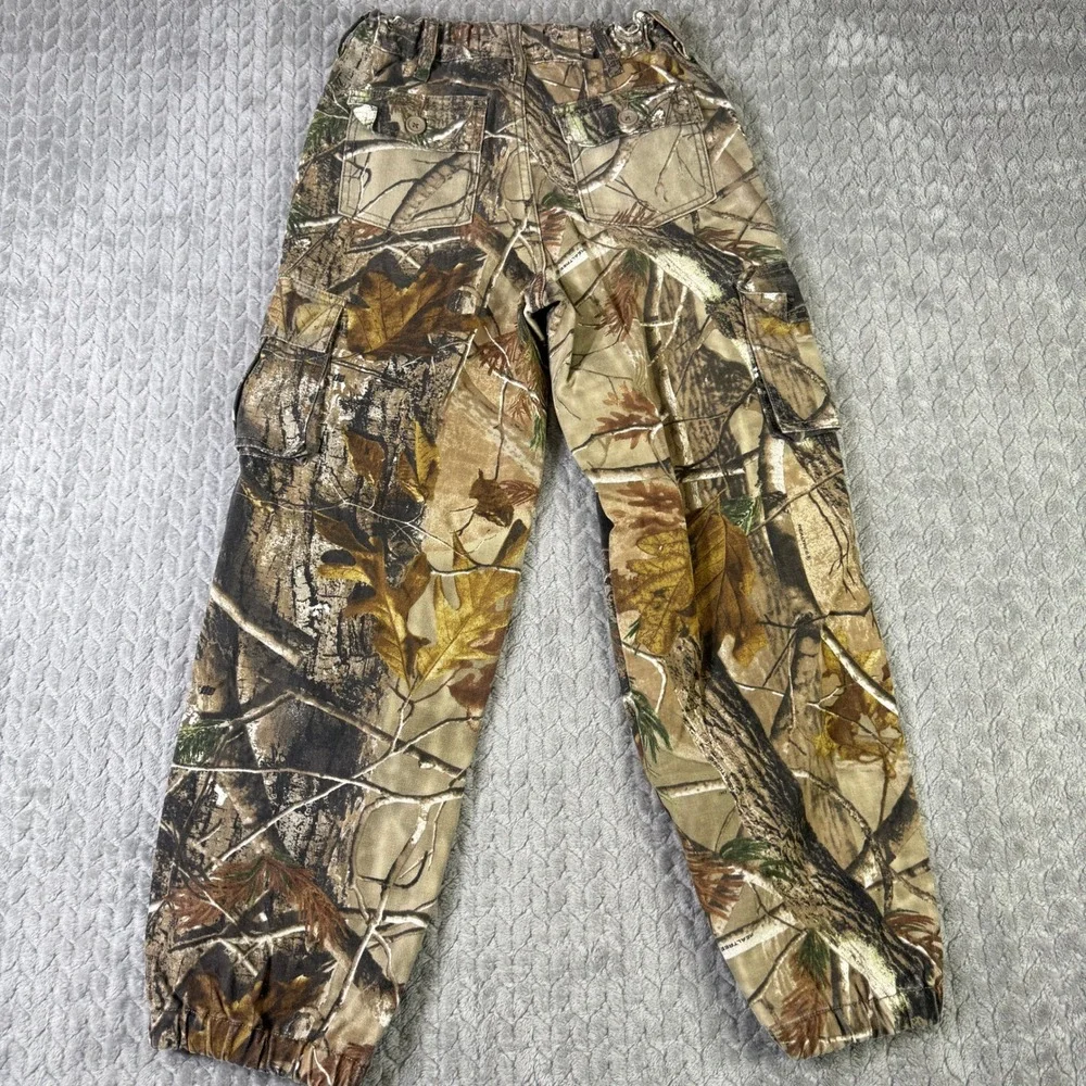 Realtree AP Camo Cargo Pants Youth Size L 10/12 All Purpose Camouflage Joggers